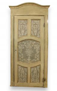 PTL464 - Porta laqueada com painéis pintados, época de 1700, medidas de luz cm L 94 x A 222